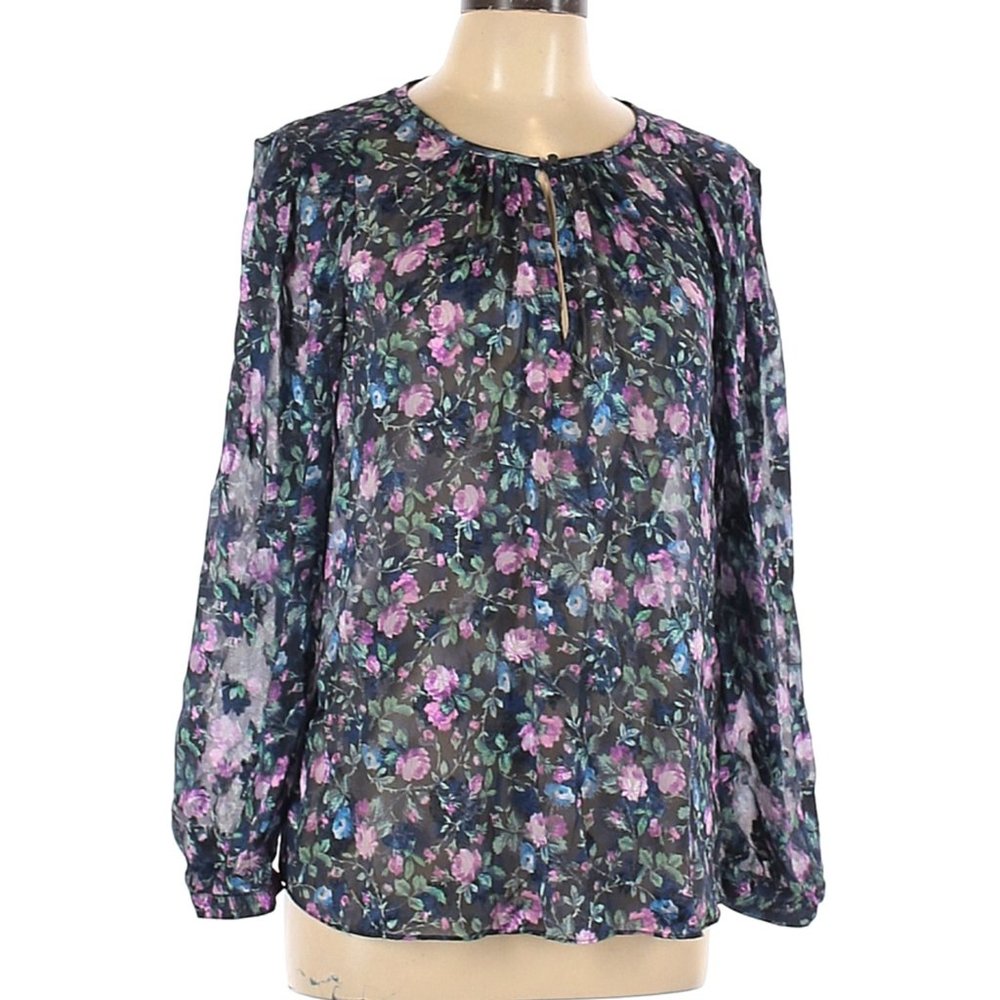 Rebecca Taylor Long Sleeve Floral Top